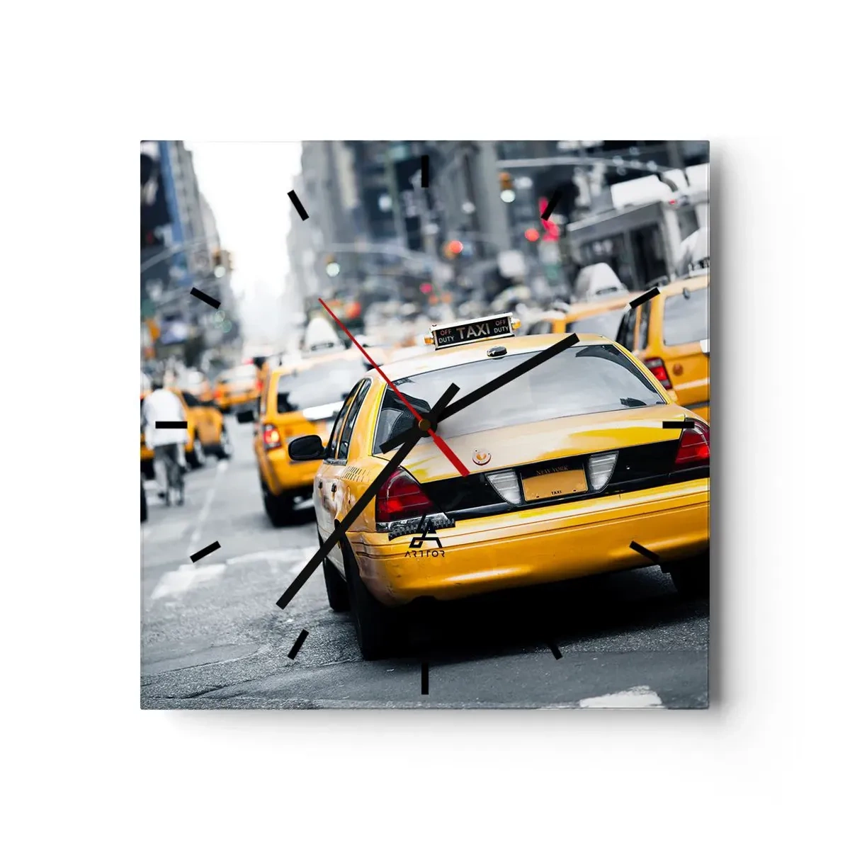 Relógio de parede - Relógio em vidro - Apenas nesta cidade - 30x30 cm