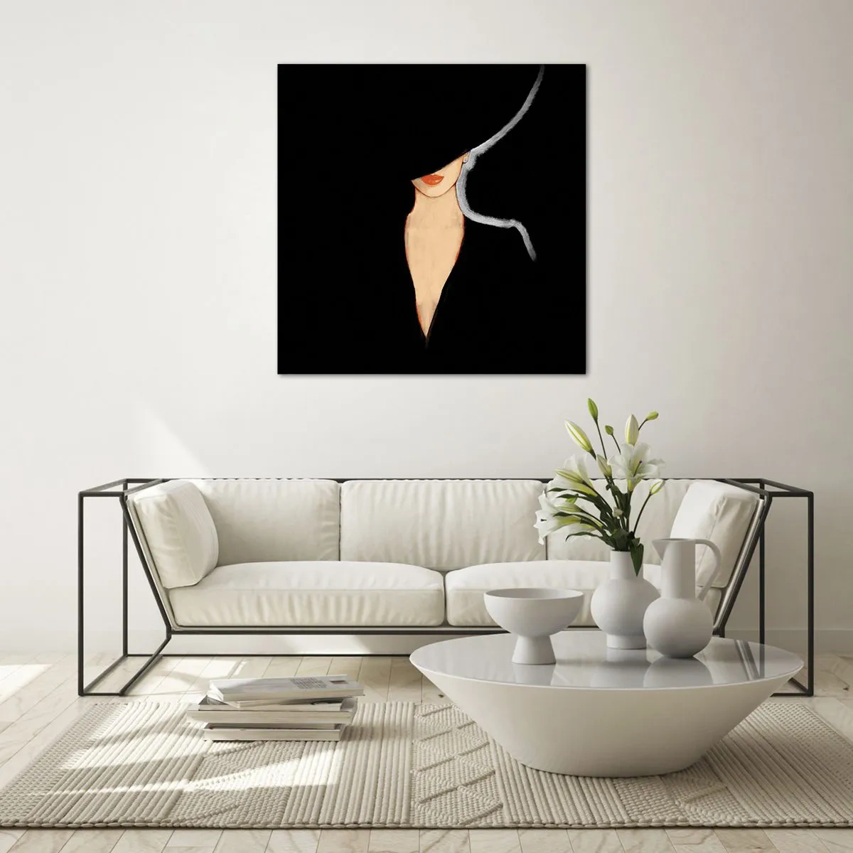 Quadro em vidro - Elegância e estilo - 30x30 cm