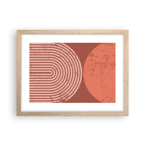 Pôster com moldura de carvalho claro - Relacionamento próximo - 40x30 cm