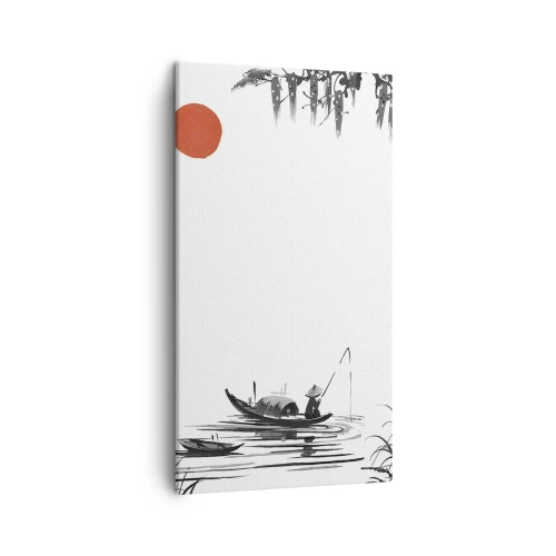 Quadro em tela - Tarde asiática - 45x80 cm