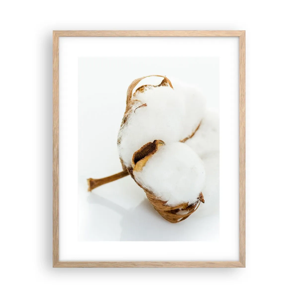 Pôster com moldura de carvalho claro - Suave por natureza - 40x50 cm