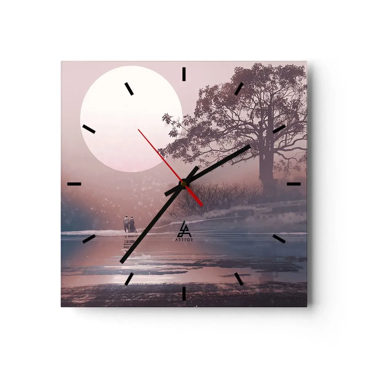 Relógio de parede - Relógio em vidro - Maravilhas da noite - 30x30 cm