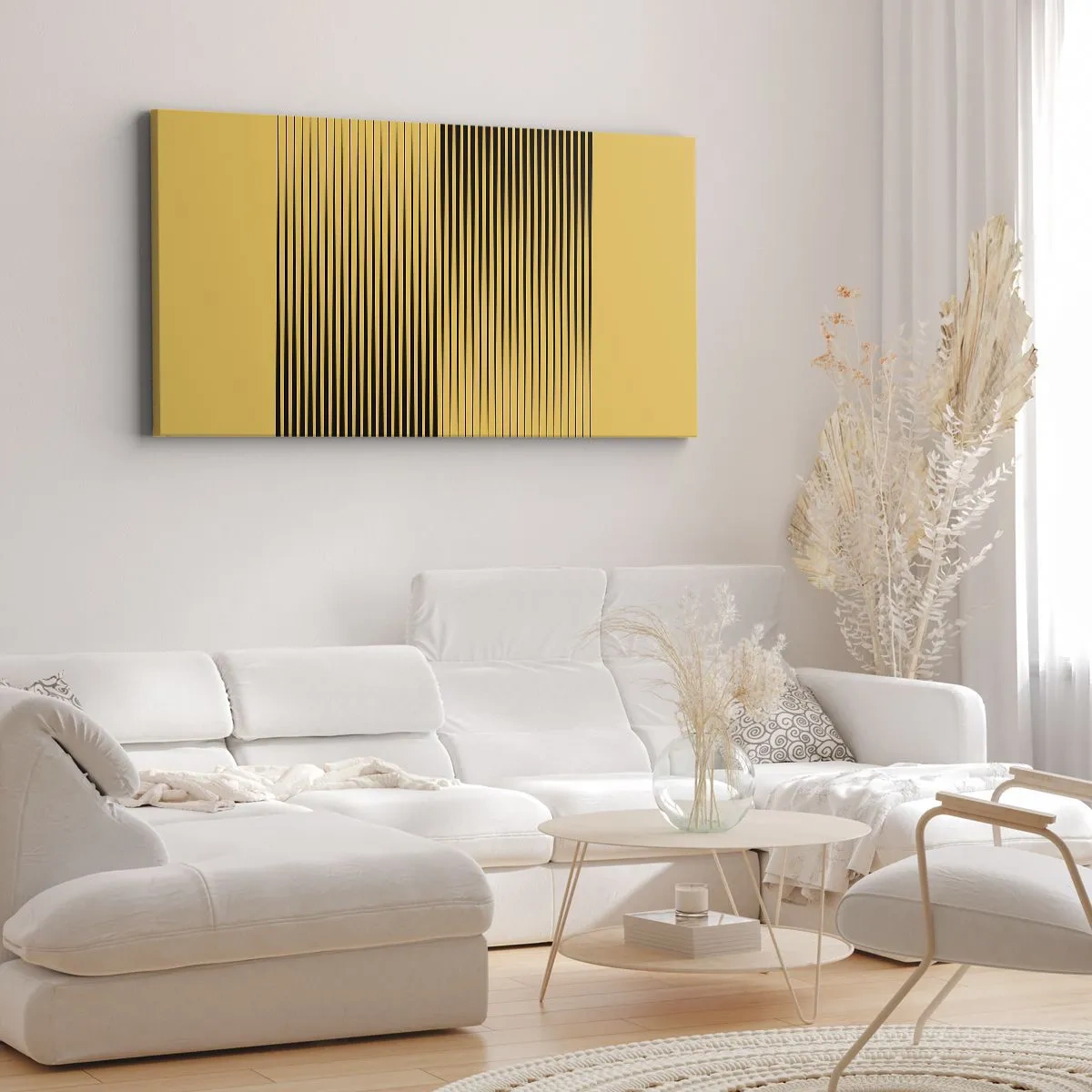 Quadro em tela - Quadratura de opostos - 100x40 cm