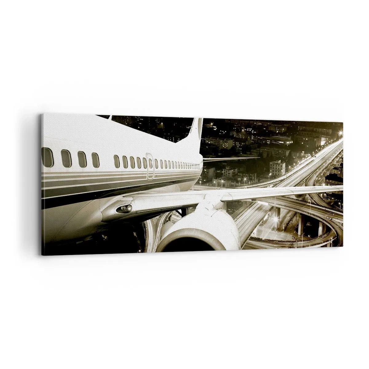 Quadro em tela - Voar para a noite - 100x40 cm