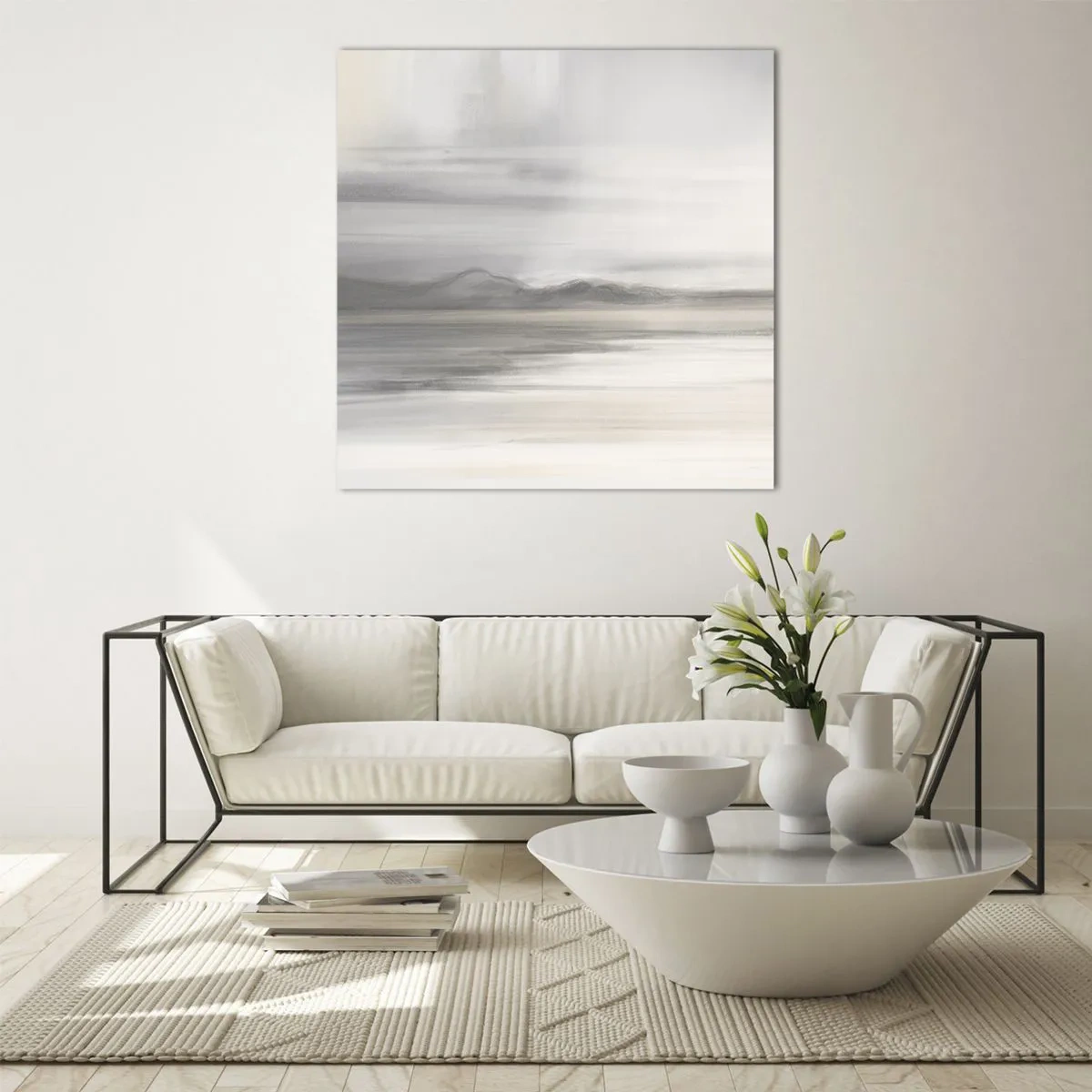 Quadro em vidro - Distância pensativa - 40x40 cm