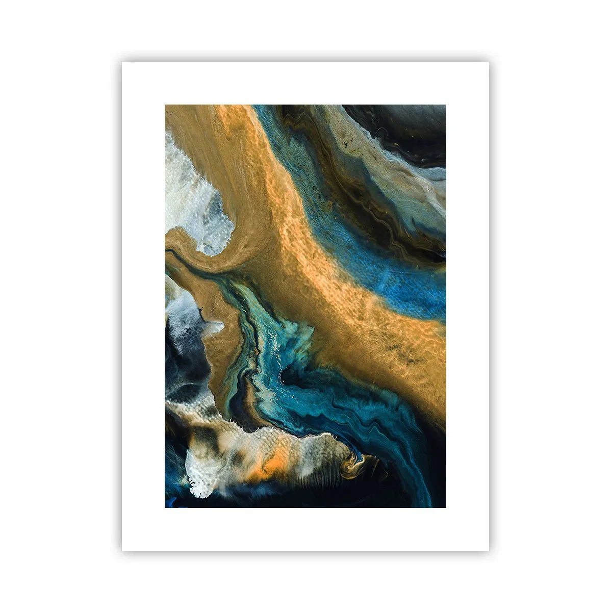 Pôster - Azul – amarelo – influências mútuas - 30x40 cm
