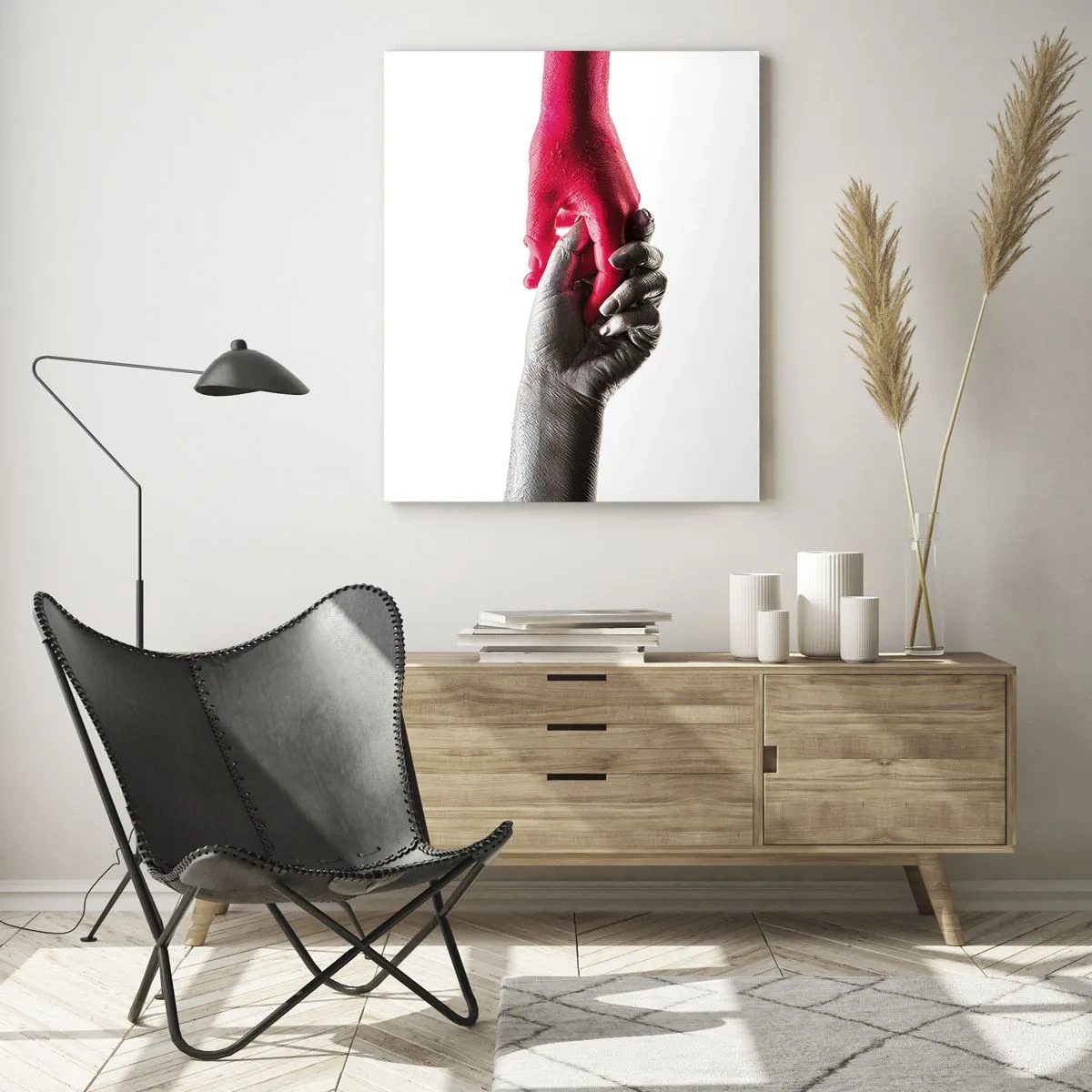 Quadro em vidro - Juntos, mas diferentes - 70x100 cm