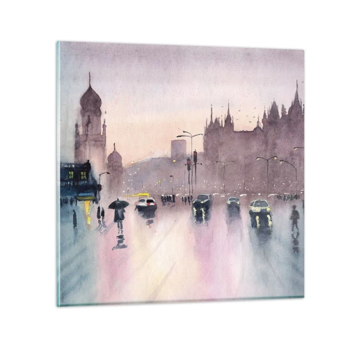 Quadro em vidro - Na névoa chuvosa - 30x30 cm