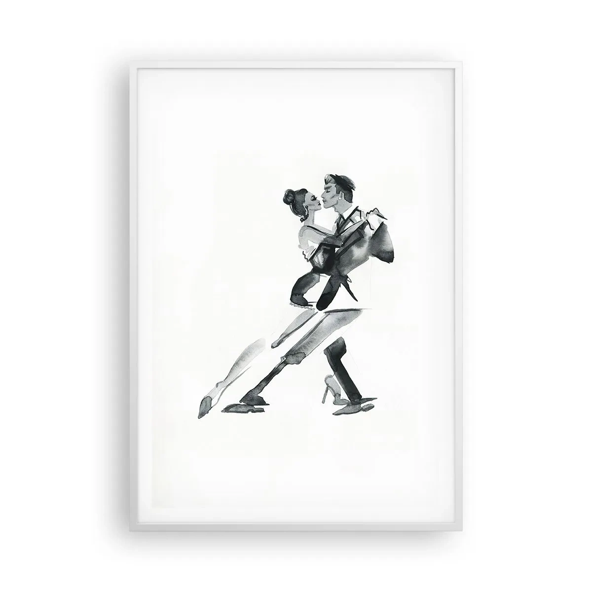 Pôster em moldura branca - Num só ritmo - 70x100 cm