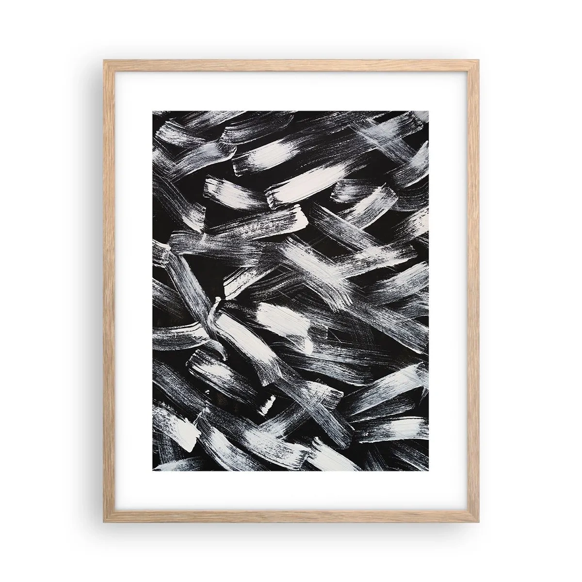 Pôster com moldura de carvalho claro - Abstração no espírito industrial - 40x50 cm