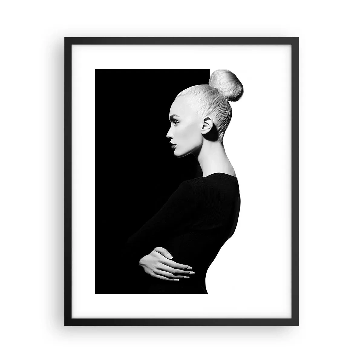 Pôster com moldura preta - Simplesmente mulher - 40x50 cm