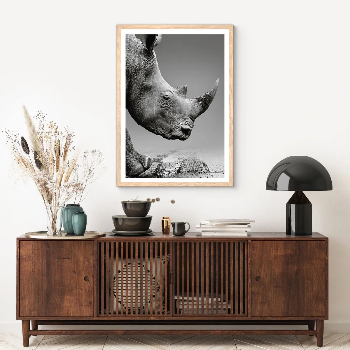 Pôster com moldura de carvalho claro - Força imparável - 40x50 cm