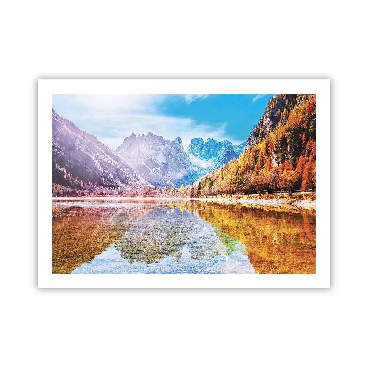 Pôster - E nas montanhas é outono - 70x50 cm