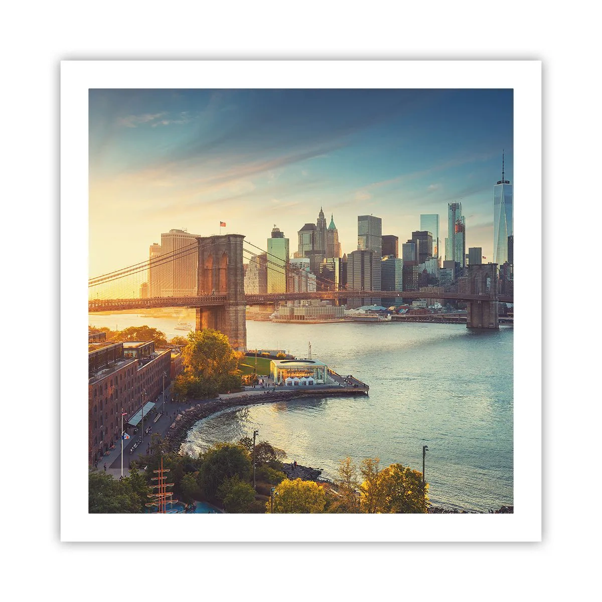 Pôster - O amanhecer da cidade grande - 60x60 cm