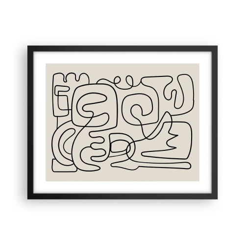 Pôster com moldura preta - Na trilha - 50x40 cm