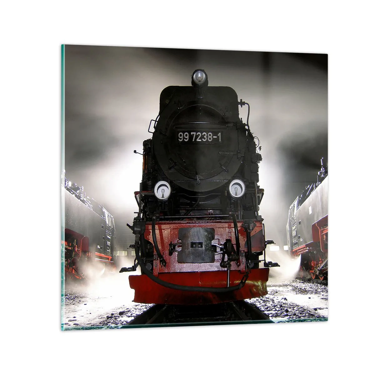 Quadro em vidro - Fica de pé e ofega, arfa e assopra - 30x30 cm