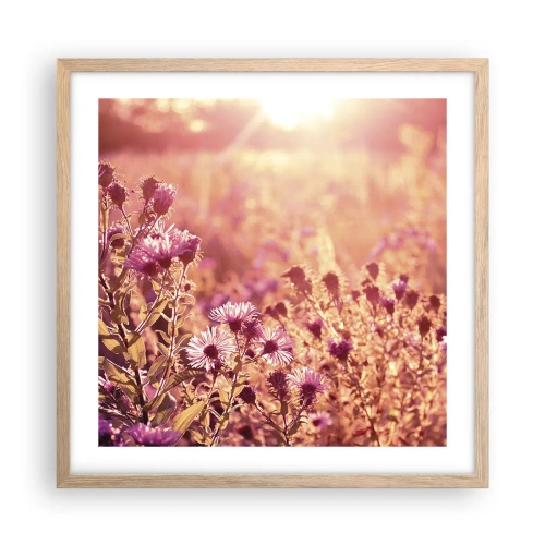 Pôster com moldura de carvalho claro - Antes do verão acabar - 50x50 cm