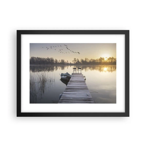 Pôster com moldura preta - Voltarei dentro de algum tempo - 40x30 cm