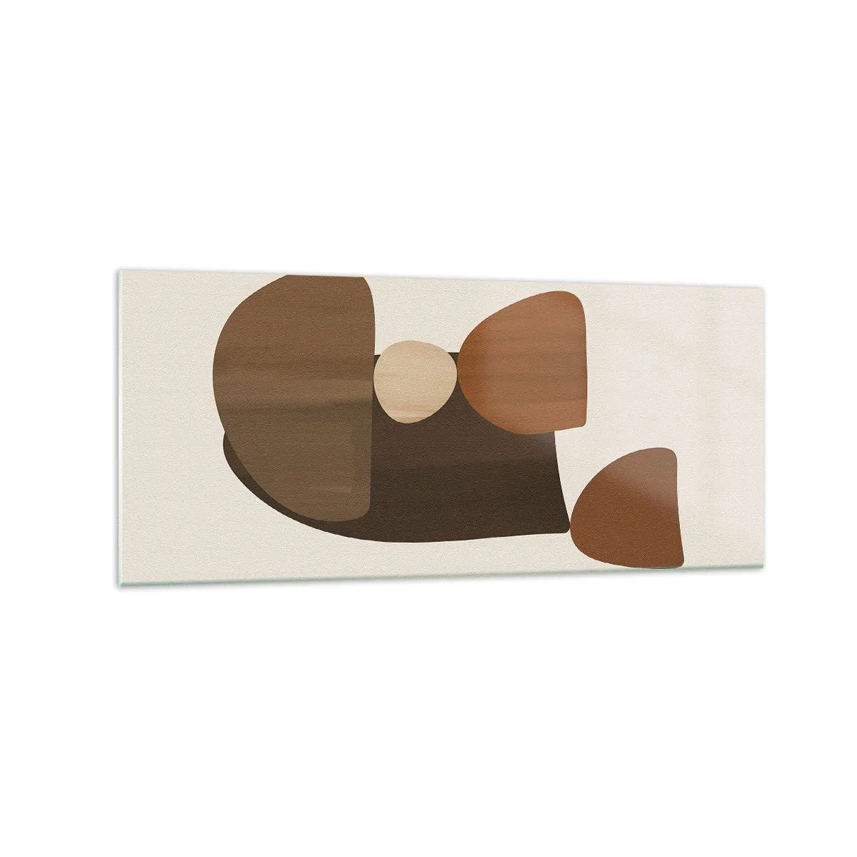 Quadro em vidro - Composição em bronze - 120x50 cm