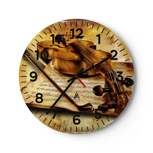 Relógio de parede - Relógio em vidro - Precisa-se de virtuoso - 40x40 cm