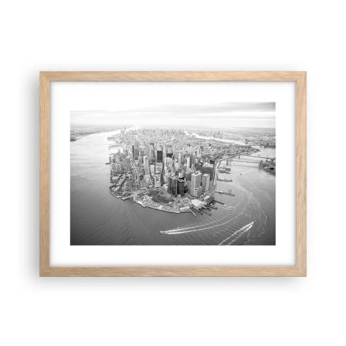 Pôster com moldura de carvalho claro - Como não amar? - 40x30 cm