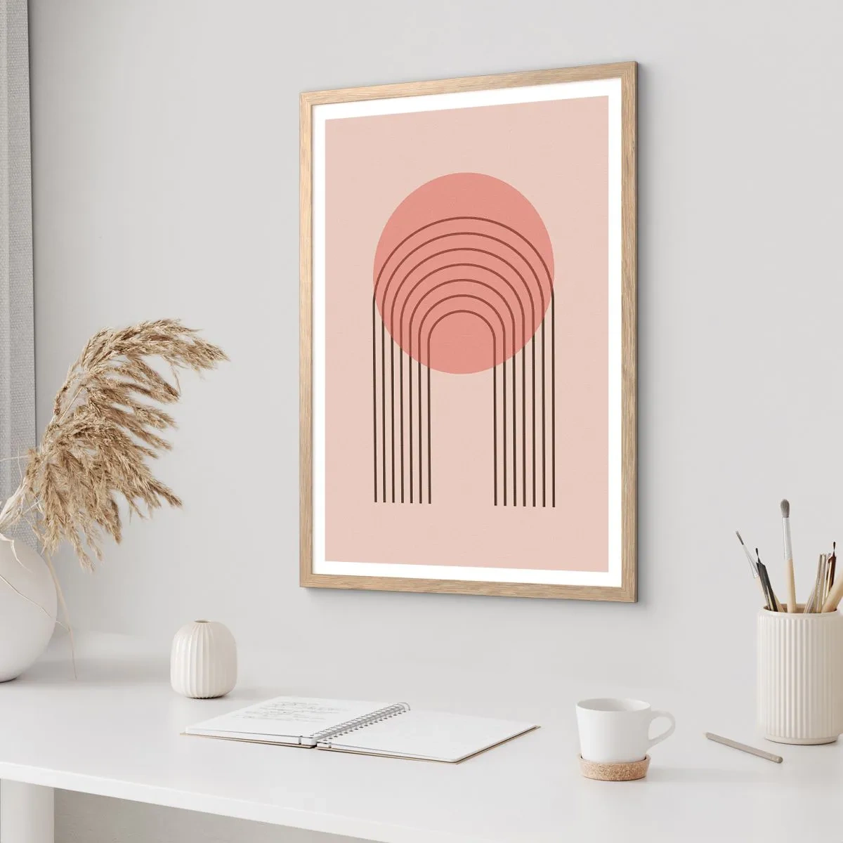 Pôster com moldura de carvalho claro - Atração irresistível - 70x100 cm