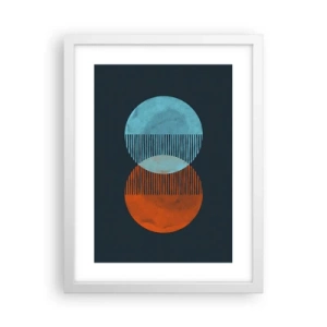 Pôster em moldura branca - Fantasia astronómica - 30x40 cm