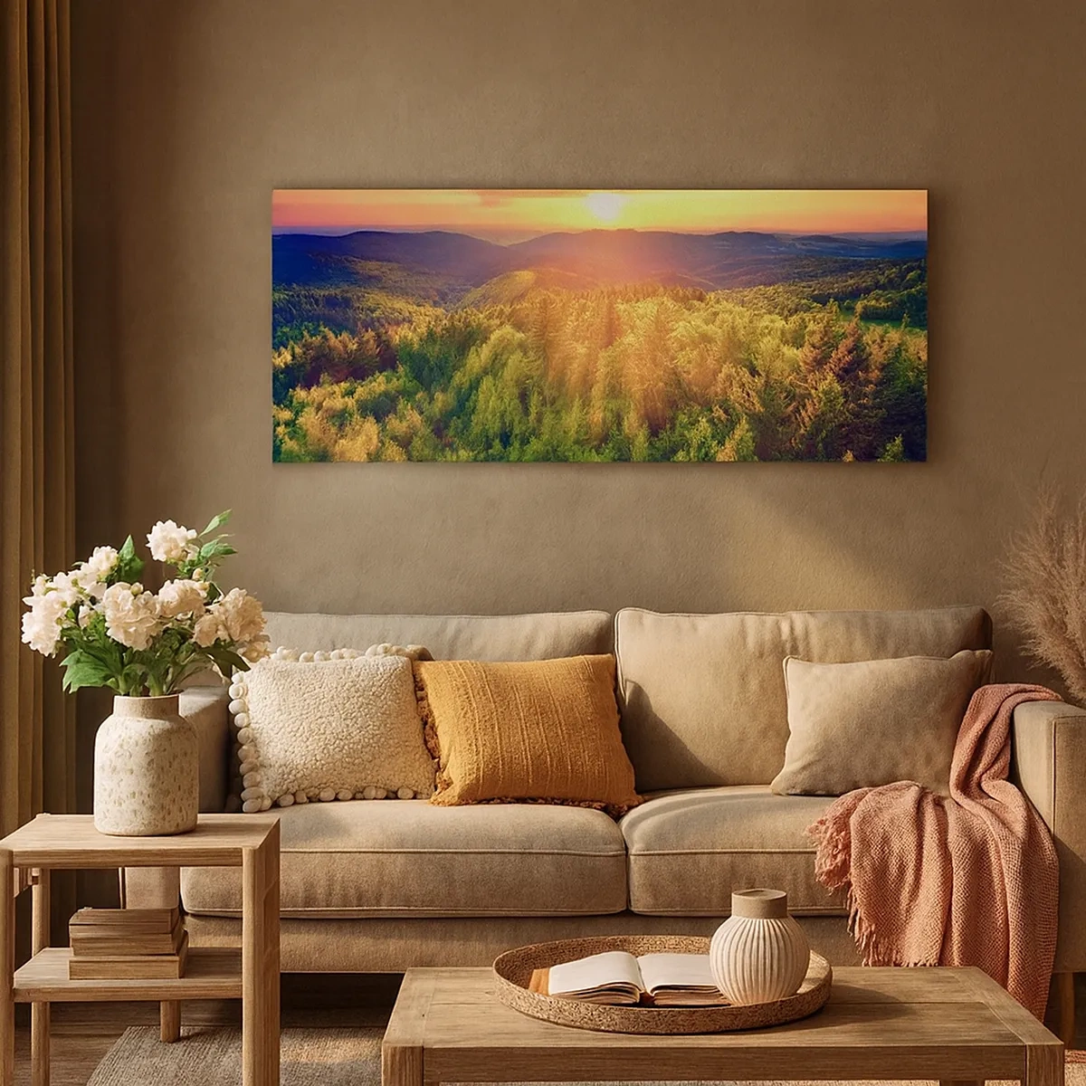 Quadro em tela - Picos e cumes - 30x30 cm