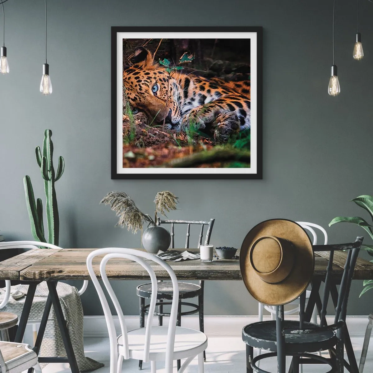 Pôster com moldura preta - Confie em mim - 60x60 cm