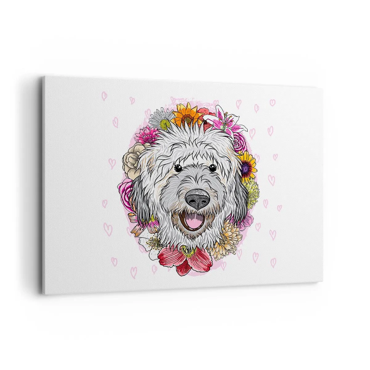 Quadro em tela - Alegria de cachorrinho - 100x70 cm