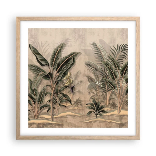 Pôster com moldura de carvalho claro - Gravura em estilo colonial - 50x50 cm