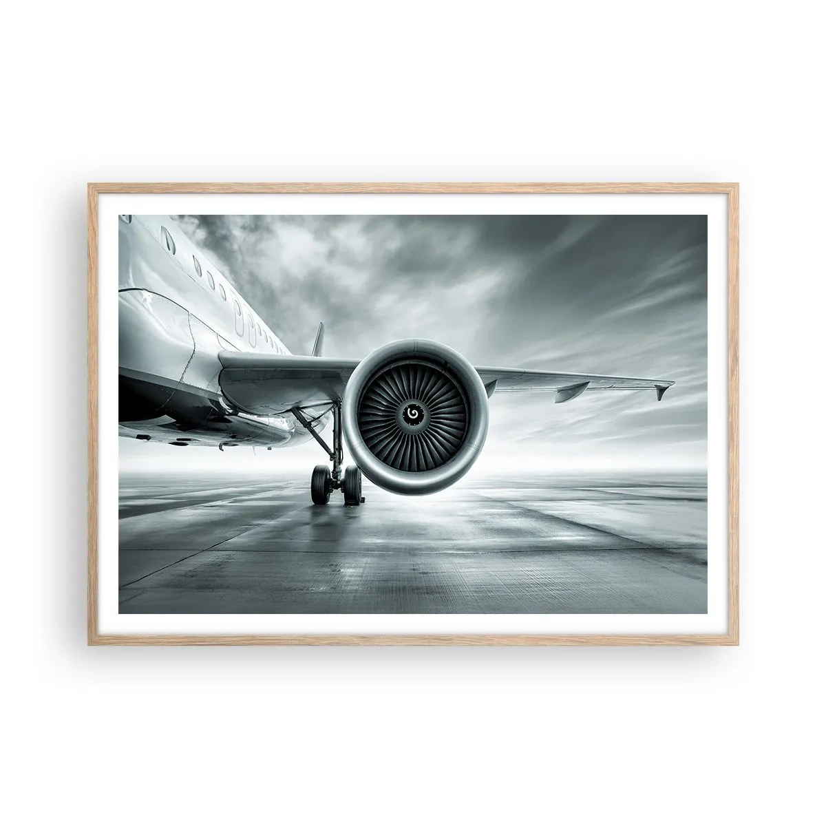 Pôster com moldura de carvalho claro - Há poder! - 100x70 cm