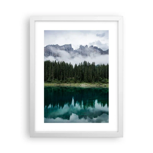 Pôster em moldura branca - Calma, silêncio, não vamos acordar a água... - 30x40 cm