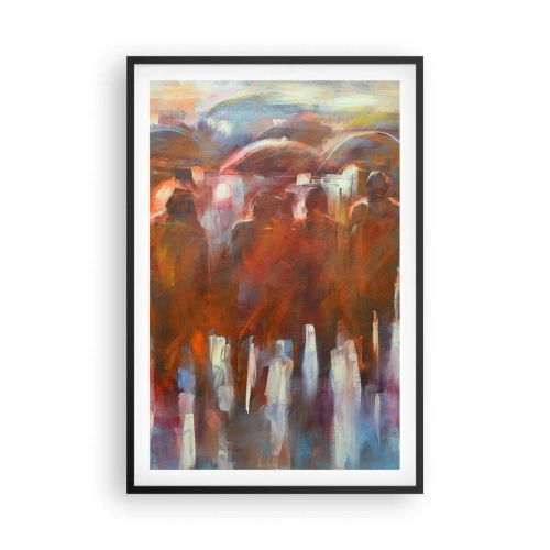 Pôster com moldura preta - Iguais na chuva e no nevoeiro - 61x91 cm