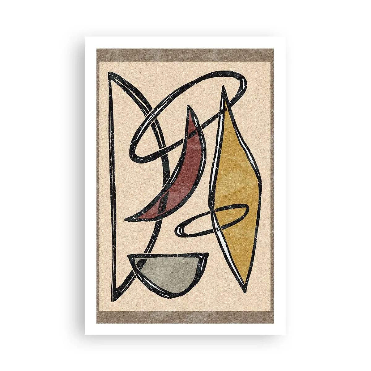 Pôster - Composição – arcos e ovais - 61x91 cm