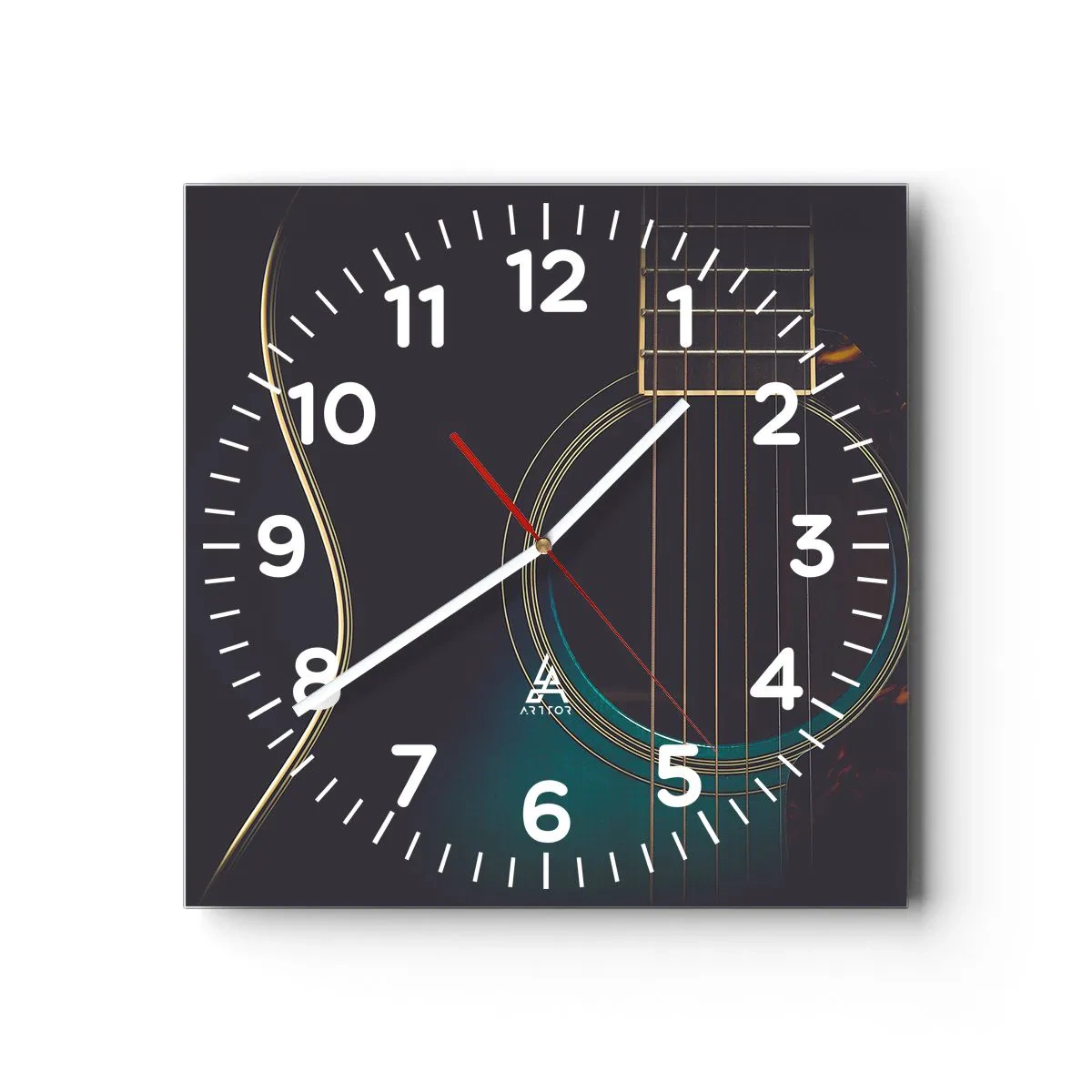 Relógio de parede - Relógio em vidro - Um momento antes de soar - 30x30 cm