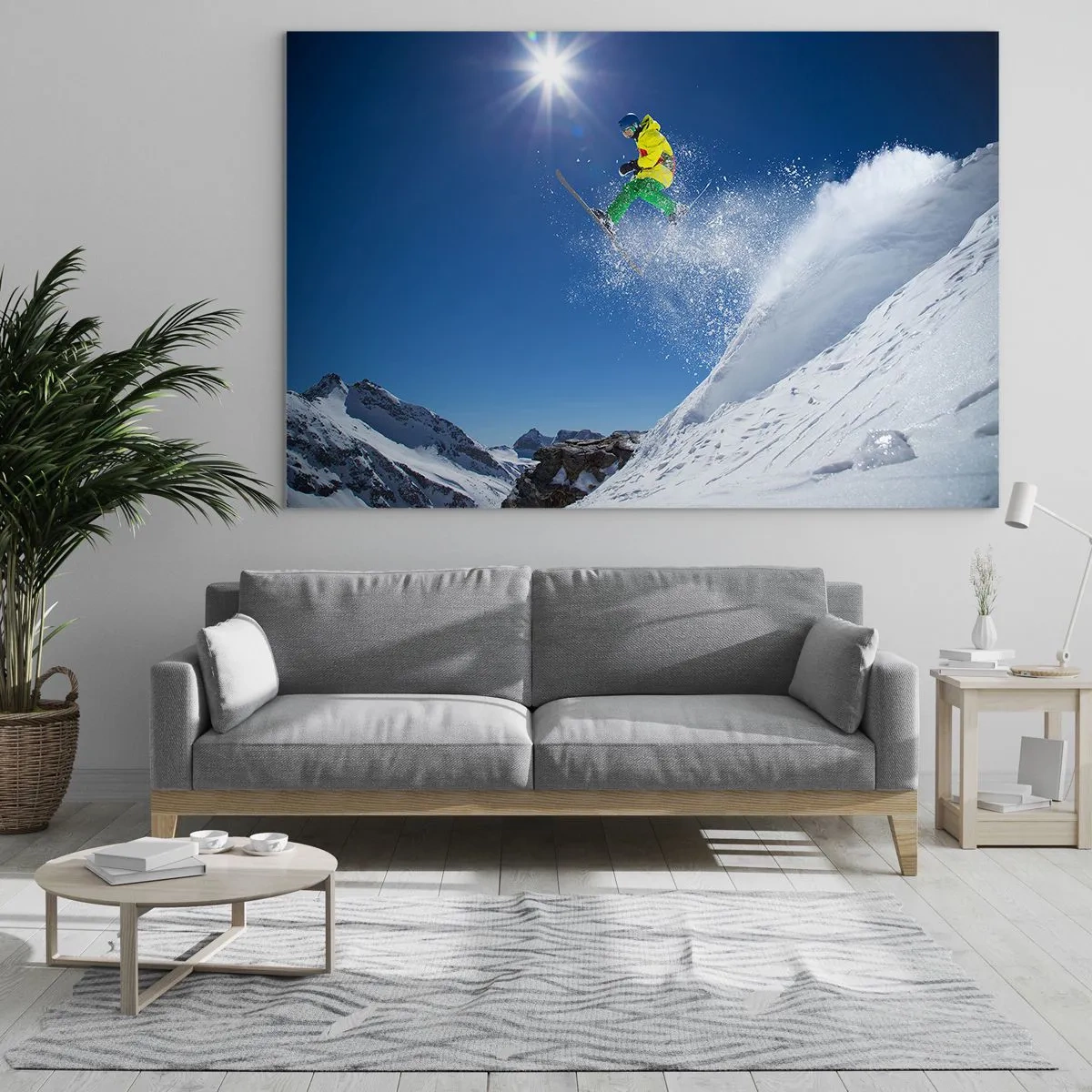 Quadro em vidro - Dançando com as montanhas - 100x70 cm