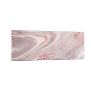 Quadro em vidro - Rosa líquido - 140x50 cm
