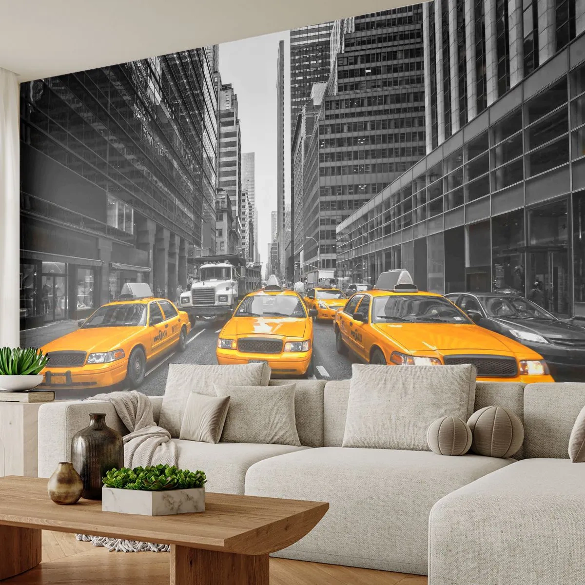 Papel de Parede Autocolante Deluxe Sticker - Somos a cor da cidade - Cidade, Nova Iorque, Arquitetura - 250x175 cm