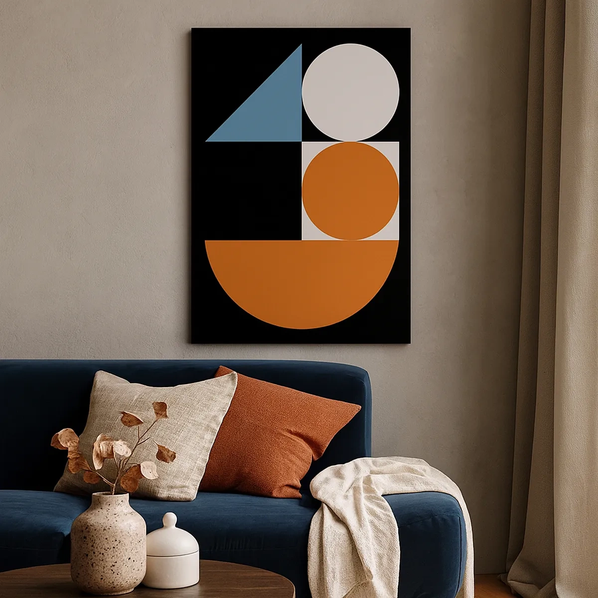 Quadro em tela - Disposição das figuras - 50x70 cm