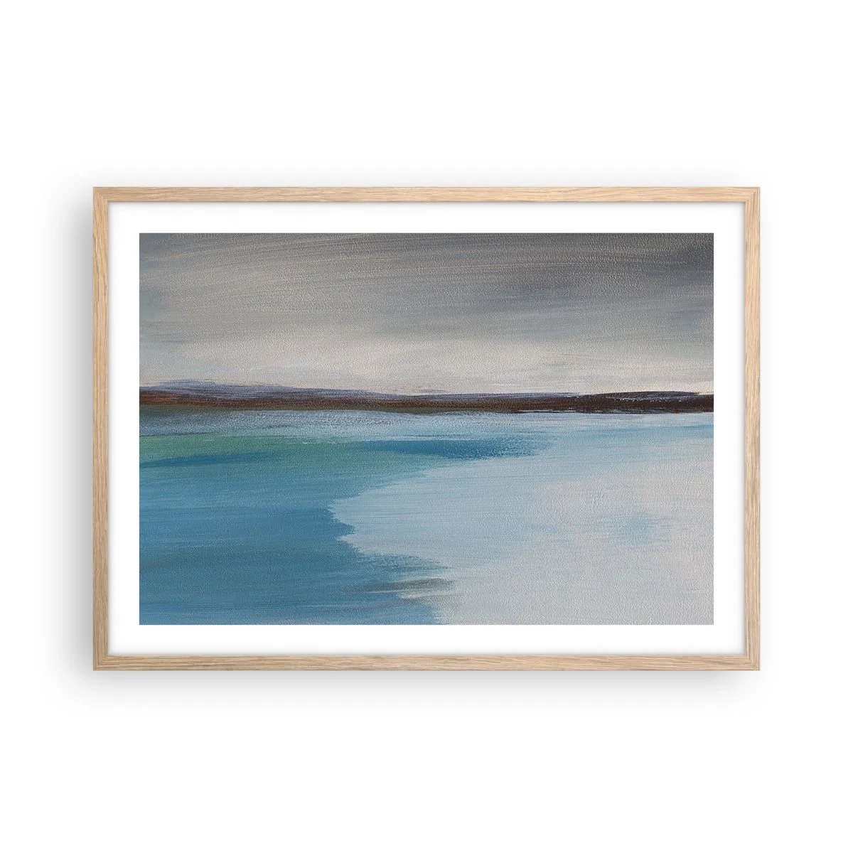 Pôster com moldura de carvalho claro - Paisagem horizontal - 70x50 cm