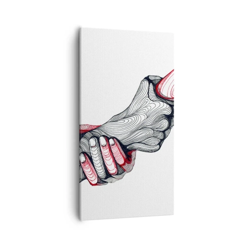 Quadro em tela - Está em boas mãos - 55x100 cm