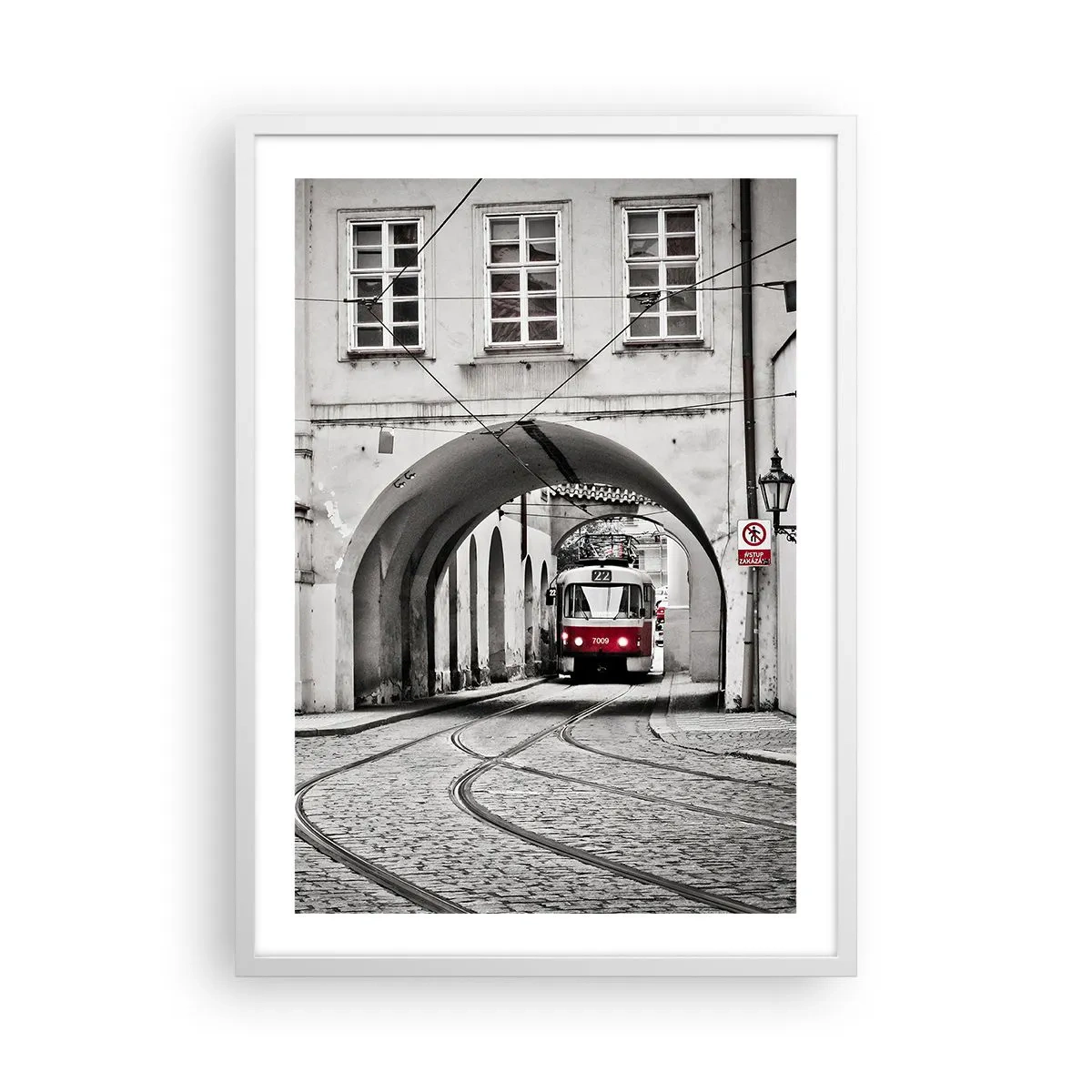 Pôster em moldura branca - Através do labirinto urbano - 50x70 cm