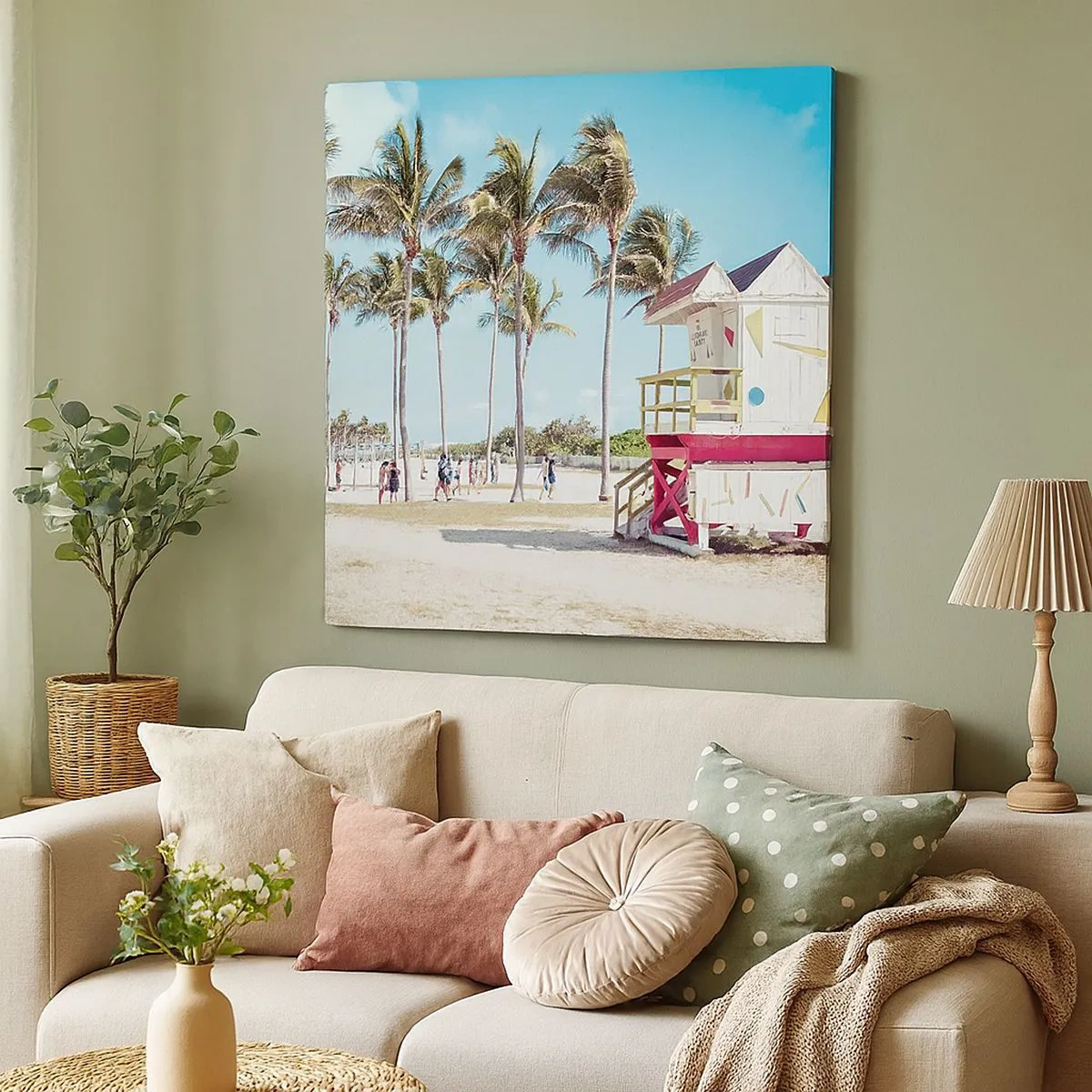 Quadro em tela - Um belo dia pela frente - 30x30 cm