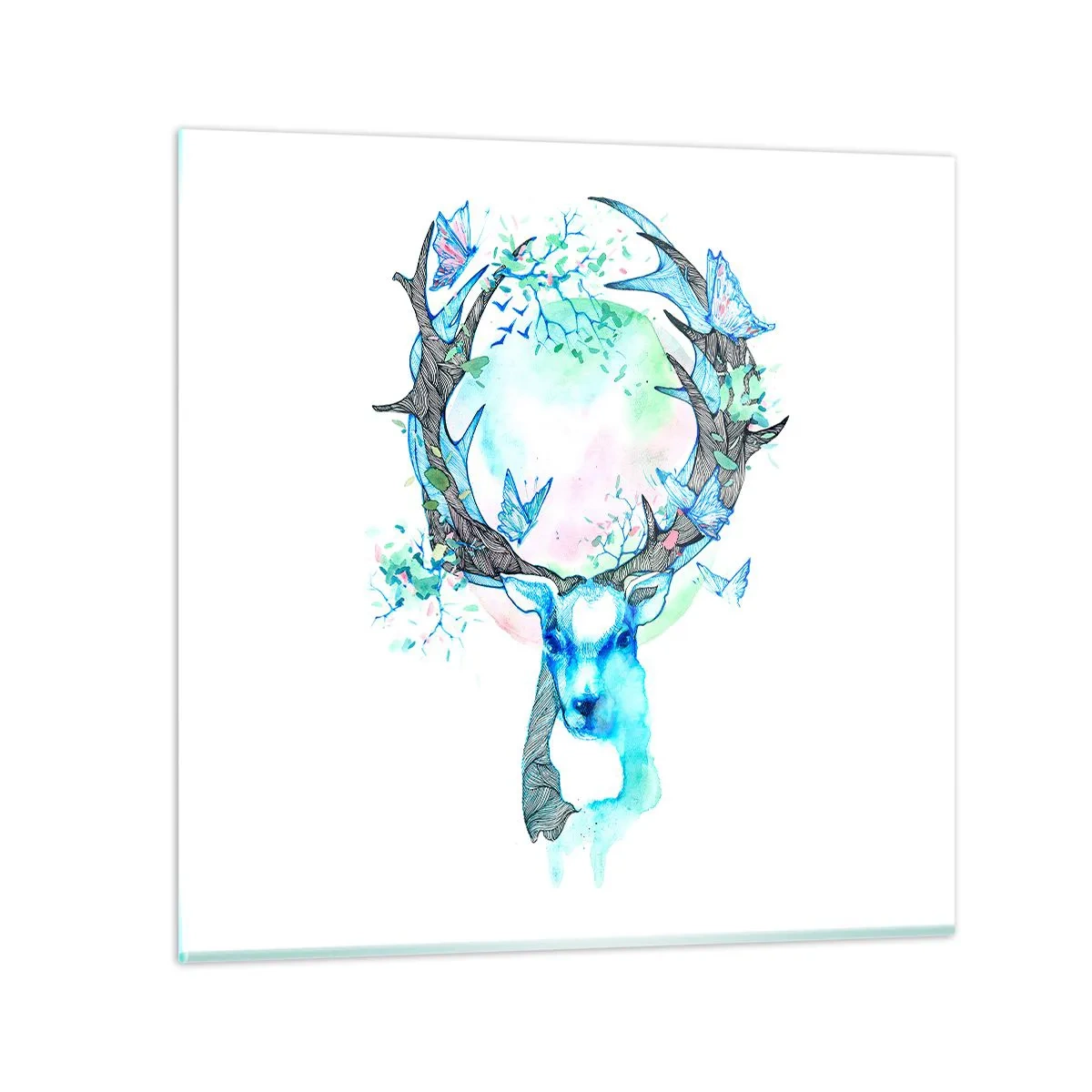 Quadro em vidro - A força e a delicadeza da natureza - 50x50 cm