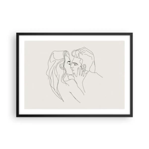 Pôster com moldura preta - Emaranhados pelo sentimento - 70x50 cm