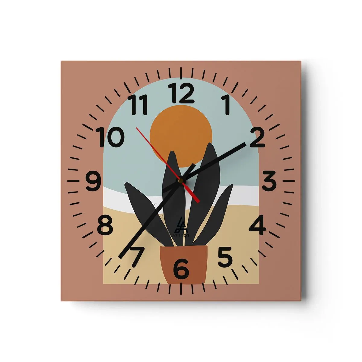 Relógio de parede - Relógio em vidro - Pequenas alegrias - 30x30 cm