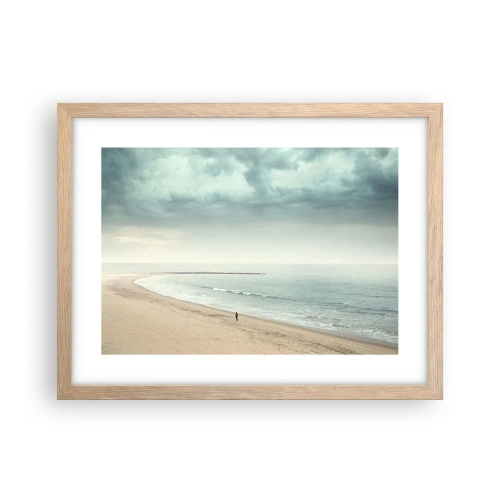 Pôster com moldura de carvalho claro - Em busca da paz - 40x30 cm