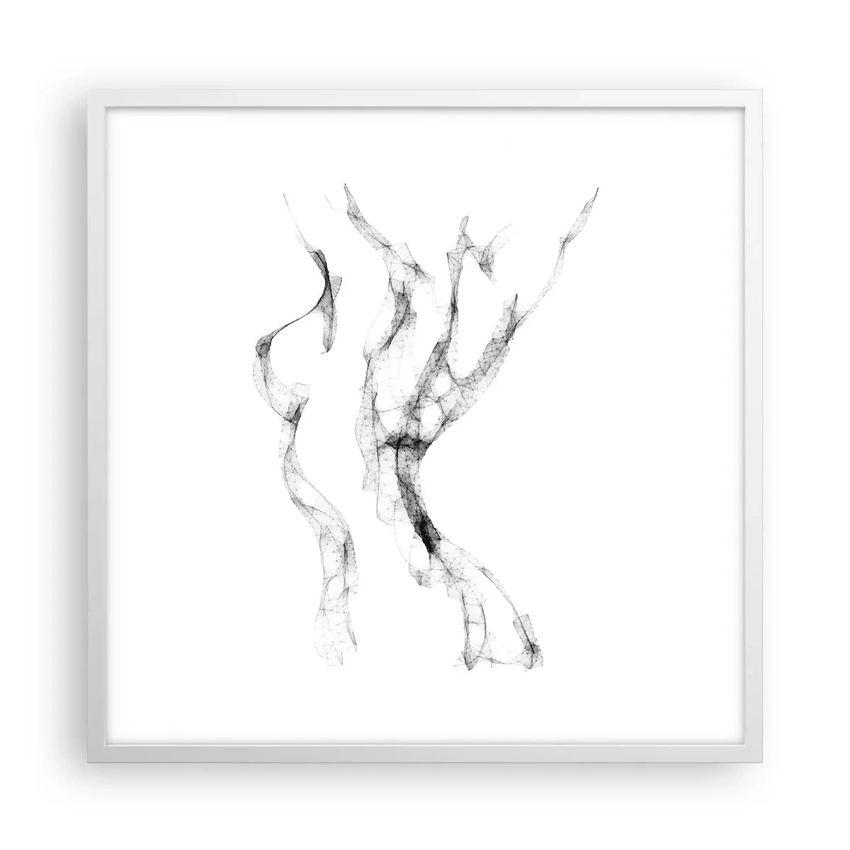 Pôster em moldura branca - Bonita e forte - 60x60 cm