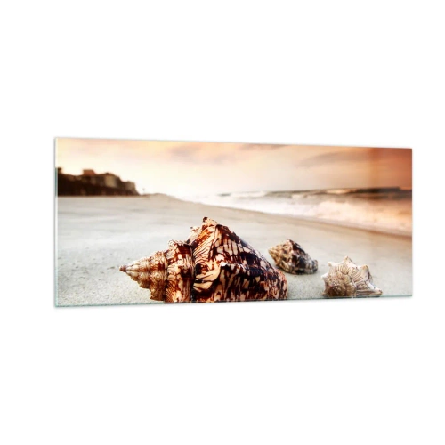 Quadro em vidro - Expulso pelas ondas - 100x40 cm